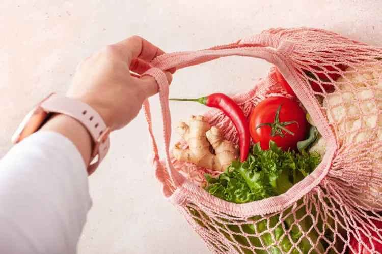 Gebruik een herbruikbaar tasje